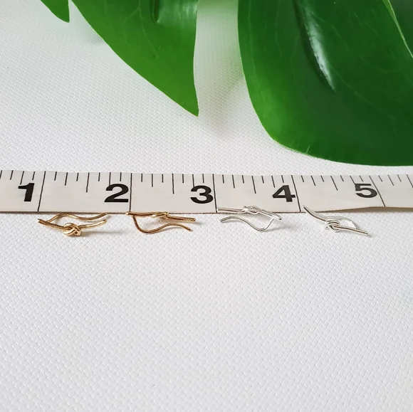 Copper Ear Knot Climbers Cuff Earrings - Picture 2 of 5